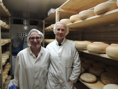 Cheesemakers Margaretha (right) and Sedef
